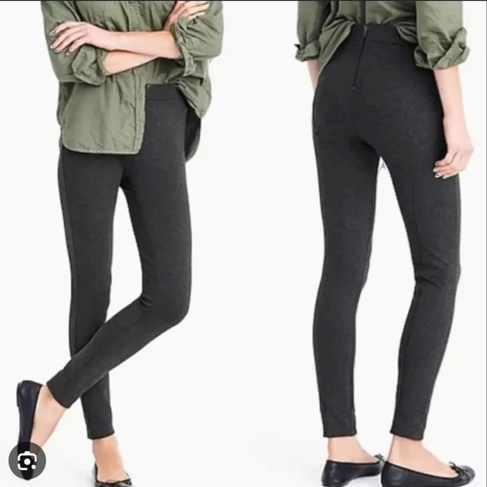 J crew any day stretch ponte pants in gray.  Size small.  NWT
